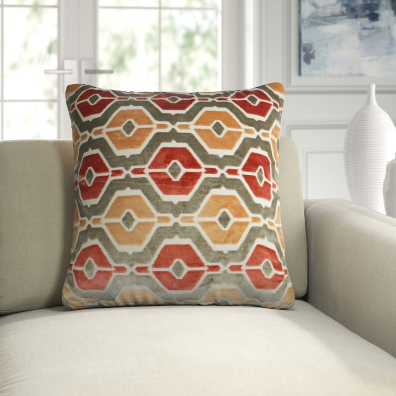 Dellan Pillow Cover & Insert, Coral, Square 20"