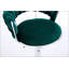 Ensemble de 2 tabourets de bar, avec repose-pieds chromé et base pivotante en velours à hauteur réglable et tabouret de bar simple chromé - Vert-1248392410