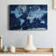 Carte du monde - impression sur toile tendue