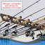 American Cherry 11 Rod Ceiling /Wall Rack-891284969