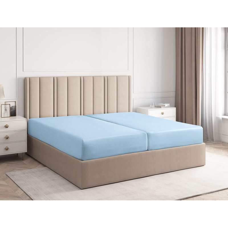 Fitted Sheet Only, Soft Cooling Bed Sheet, Breathable Hotel Luxury Bedding, Deep Pocket 8–16 Inch Mattress Fit, King