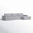 Ojai L-Shaped Foam Padding Sectional-732408242-736241498