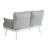 Mariano Steel Loveseat And Table-2132156305
