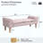 Button-Tufted End Of Bed Bench,Large Upholstered Ottoman,Foot Rest With Legs,Footstool With Rolled Arms,Upholstered Fabric Bench,Indoor Bench For Bedroom,Living Room,Entryway-1407341113