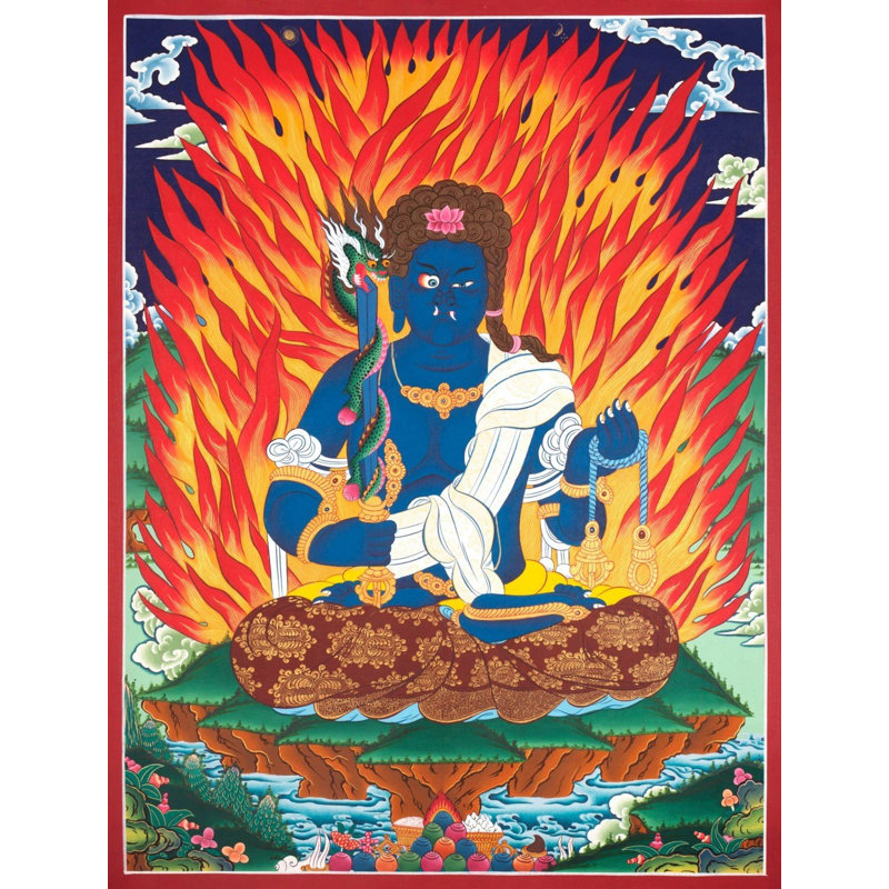Acala ou Fudo Myo-O Thangka (Brocadeless Thangka)