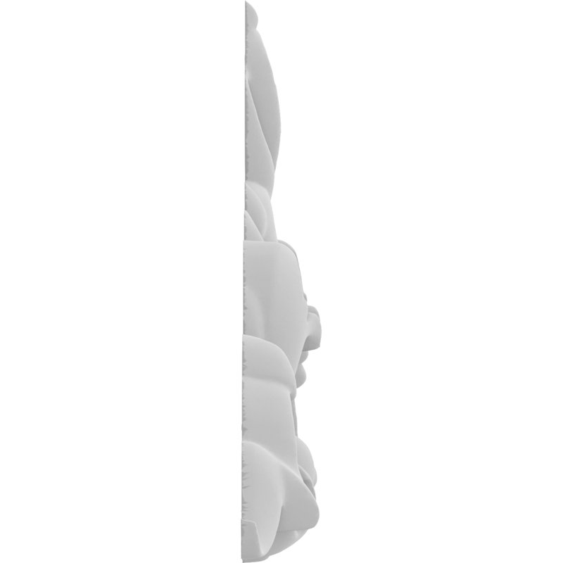 Rosette Hartville, H 3,5 po x l 3,5 po x P 0,5 po