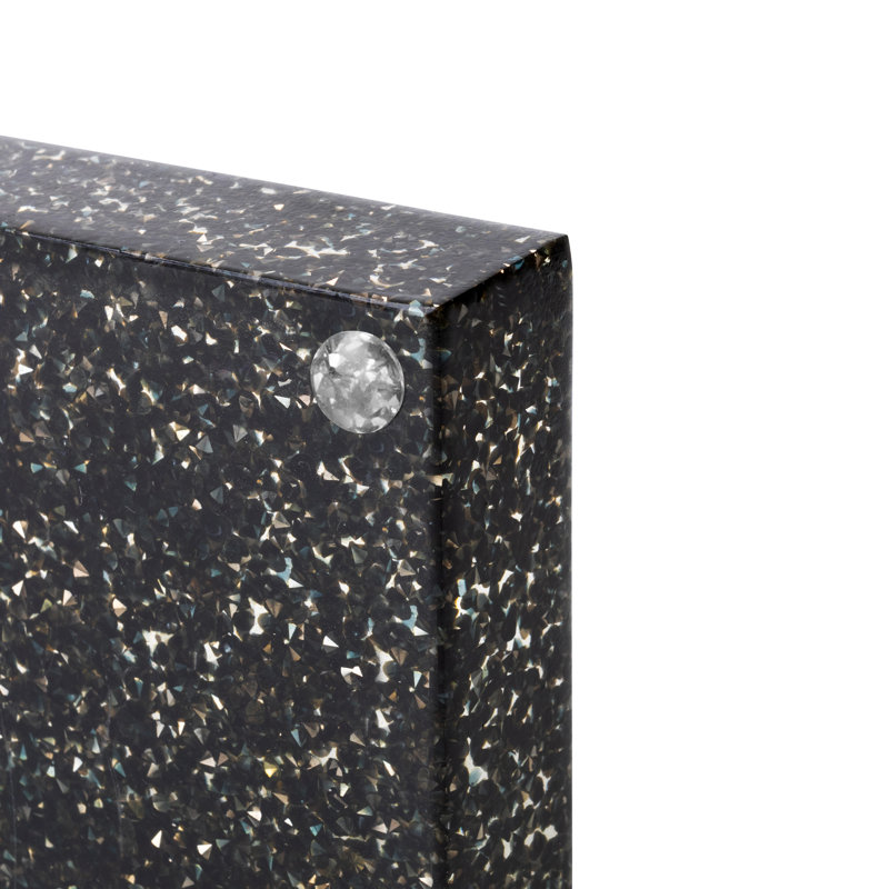 Sparkles Home Luminous Soap Dish | Rhinestone-Studded Resin | Durable & Easy to Clean, Charcoal