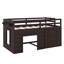 Lit mezzanine avec tiroirs et tablette-164545334