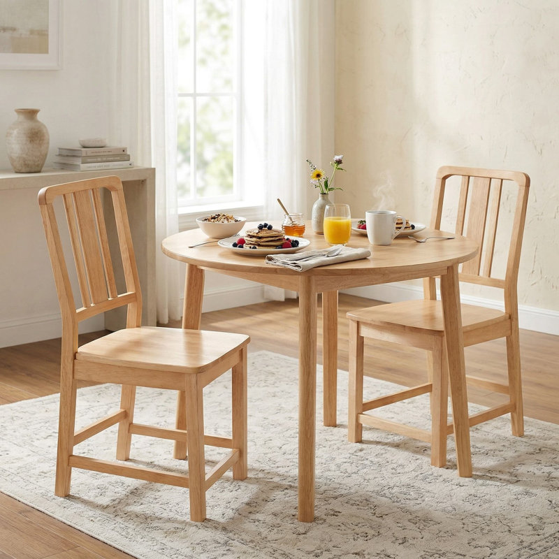 Ensemble de 2 chaises d'appoint de salle à manger en bois d'hévéa massif de style rustique campagnard avec dossier courbé ergonomique décoratif, assise rembourrée en lin rembourré à haute résistance