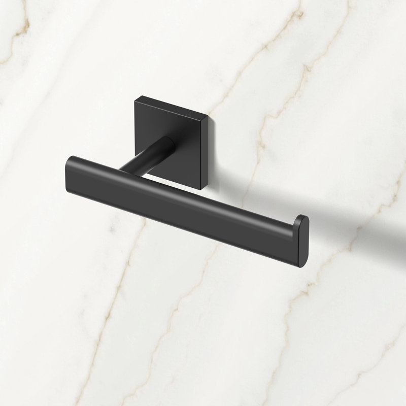 Porte-papier hygiénique mural simple de style européen Elevate, Noir mat