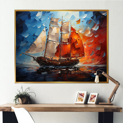 Bateau abstrait symphonie maritime I - impressions d'art mural bateau