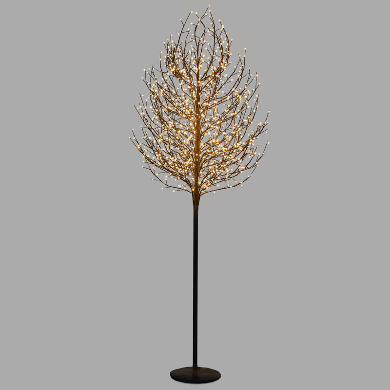 Twinkle Indoor / Outdoor Lighted Trees & Branches, 152cm H x 25cm W x 25cm D, Black