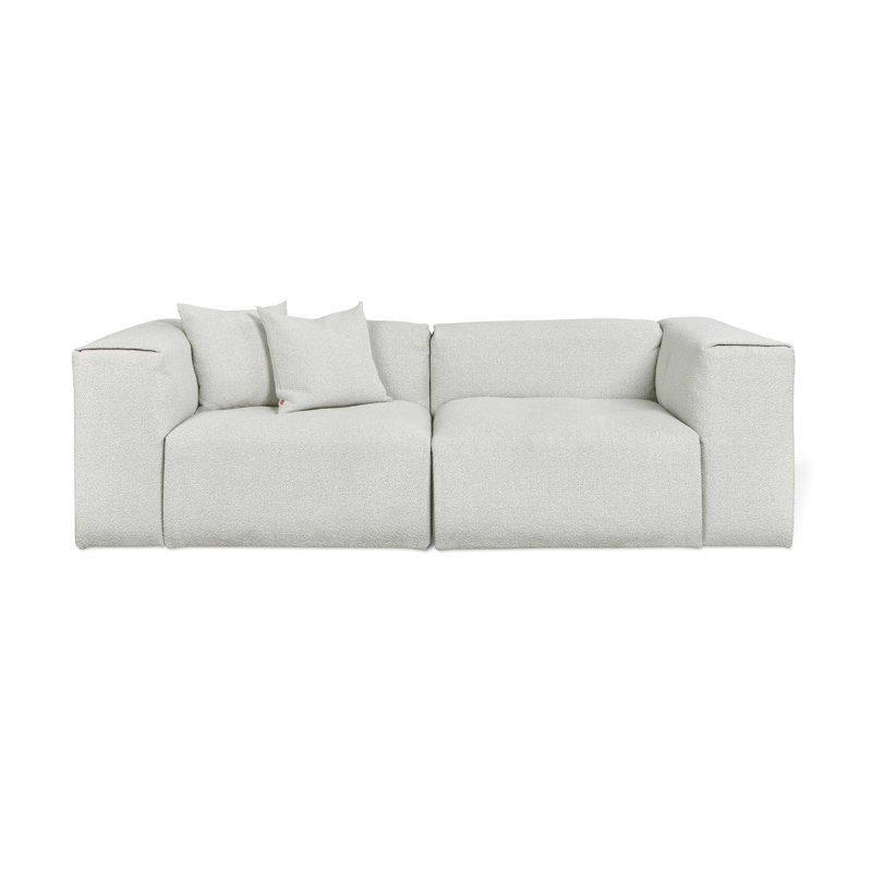 Canapé modulaire 2 pièces Nest, Brouillard, H 28,5 po x l 96 po x P 41 po, 2