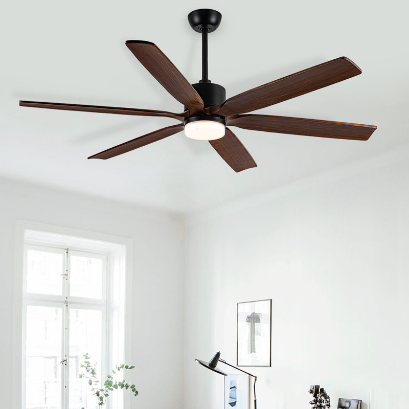Lenecka Ceiling Fan with LED Lights, 72"