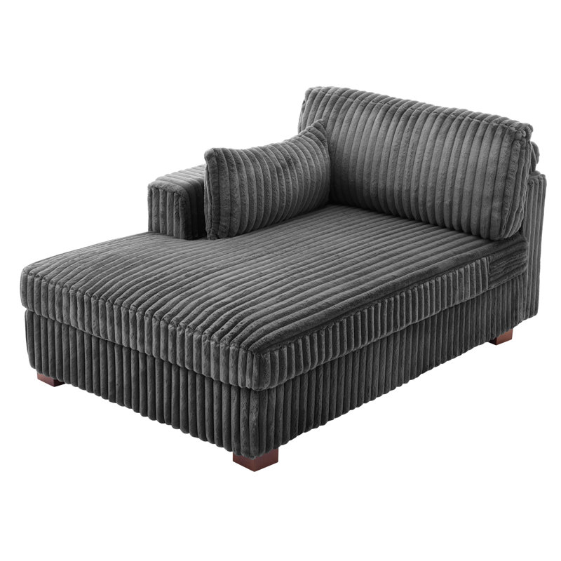 Bukvice Chaise Lounge, Grey, Left Hand Facing