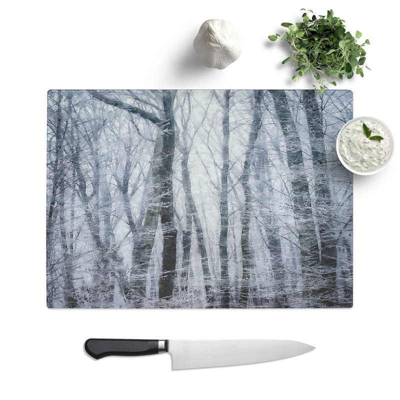 Winter Forest Vol.11 Painting Chopping Board, 0.4cm H x 20cm W x 28.5cm L