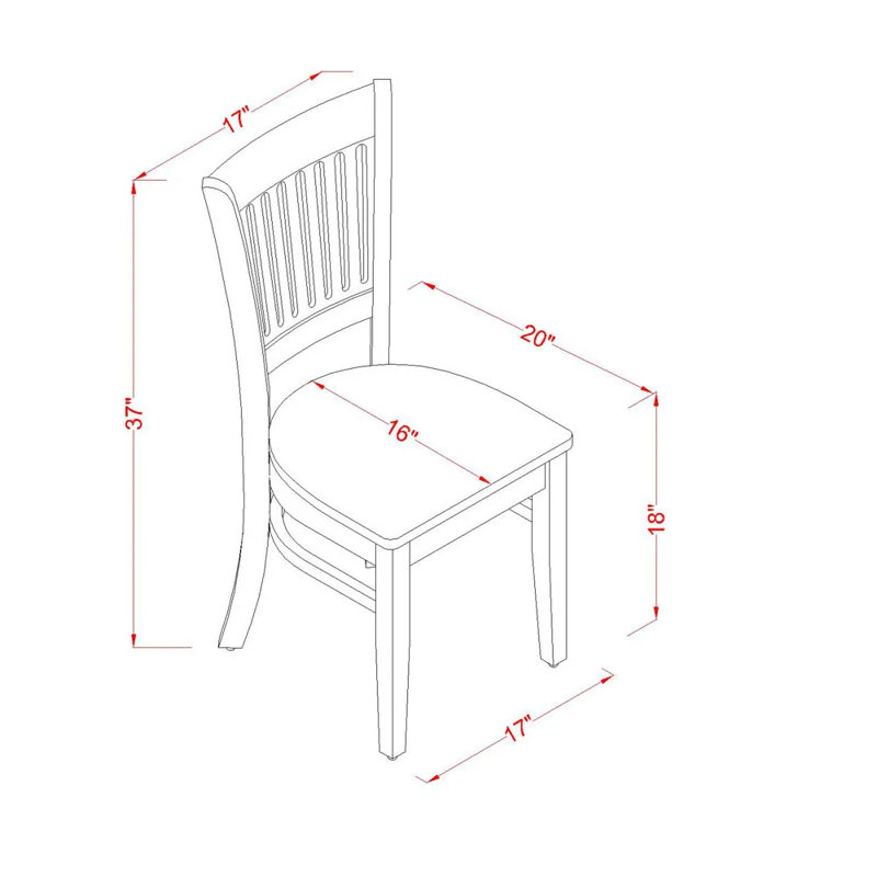Ensemble de 2 chaises de salle à manger Vancouver, Chêne
