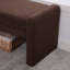 Banc long rembourré rectangulaire pour hall d'entrée 66,9 po Teddy-130905391