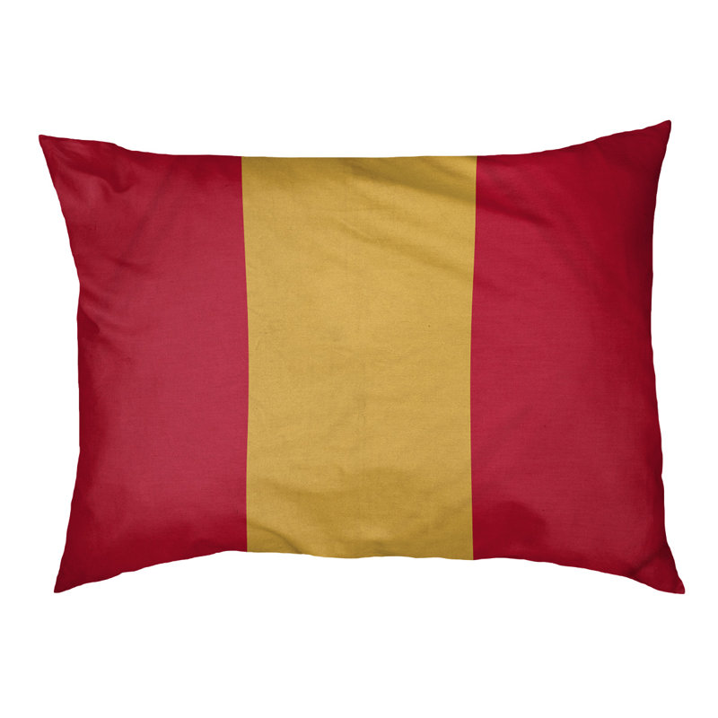 Coussin Detroit, Red/Yellow/Red, Medium (28" W x 18" D x 6" H)