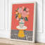 Floral in Coral Mid-Century 1 Piece Wrapped Canvas Wall Art-1687974414-1687974415