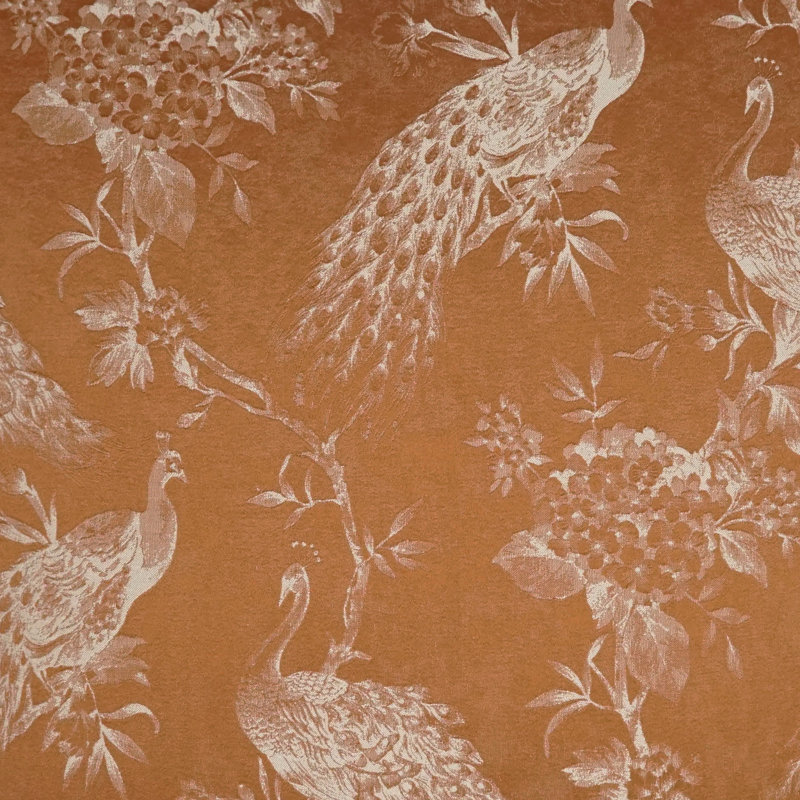 Rococo Throw Pillow, Copper, Square 22"