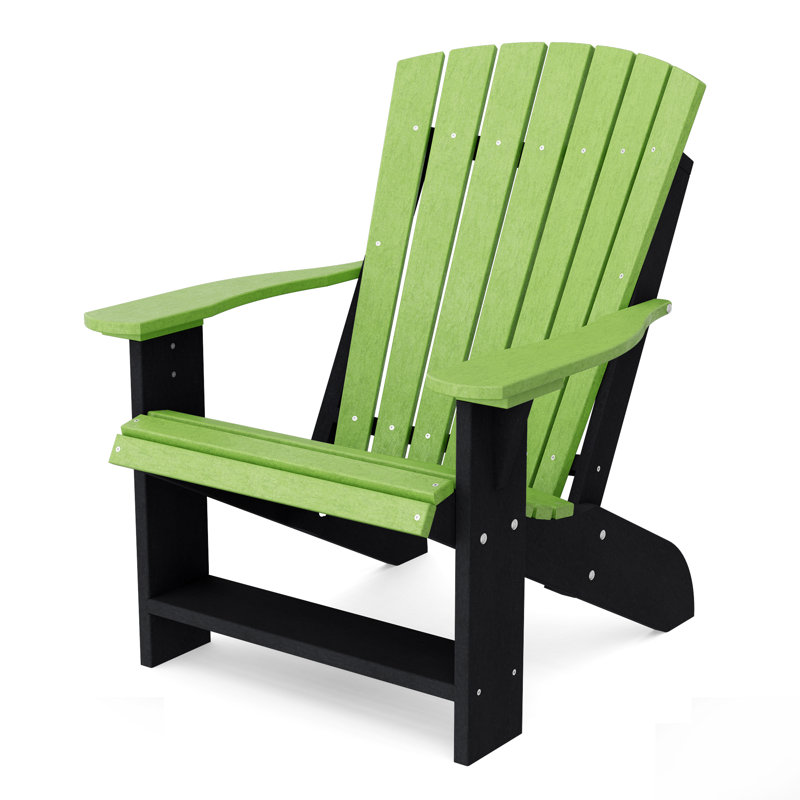 Heritage Adirondack Chair, Lime Green/Black
