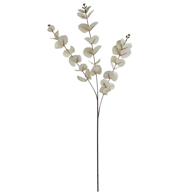 Pack of 6 Artificial Eucalyptus Foliage, White, 80 cm x 20 cm