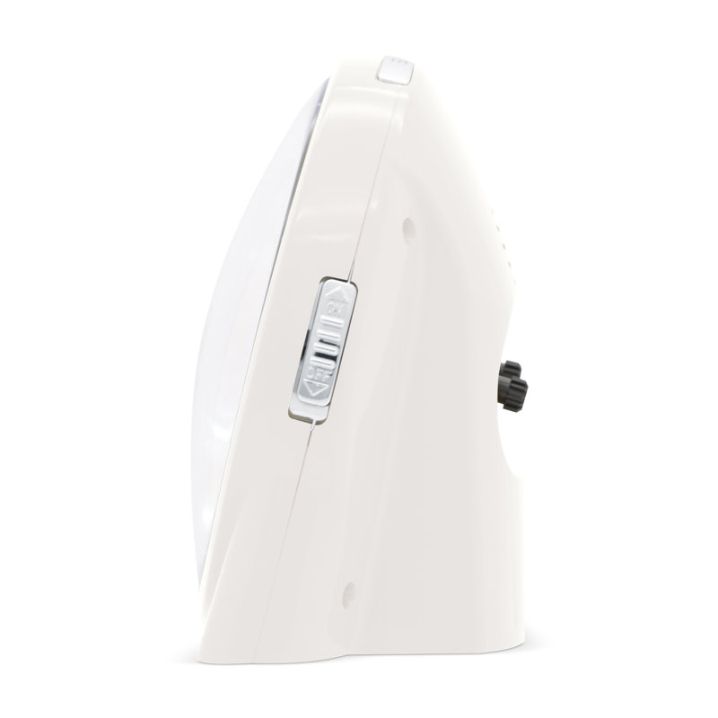Acctim Arlo Non-Ticking Sweep Luminous Tipped Hands Analogue Backlight Alarm Clock, Buttermilk