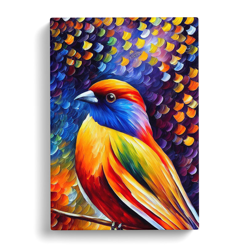 Beautiful Feathers No.1 - Wrapped Canvas Painting, 50cm H x 35cm W x 3cm D