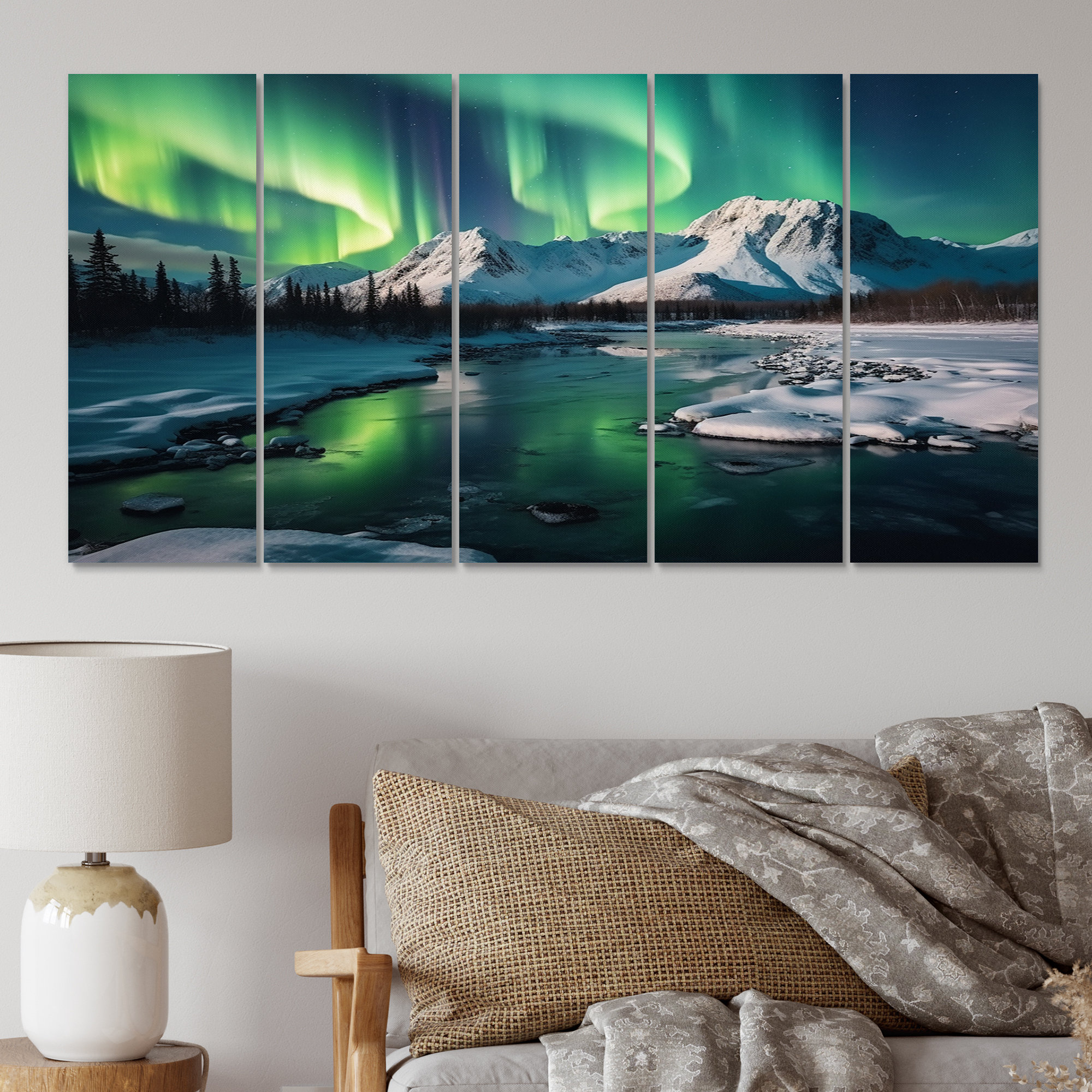 Loon Peak® Northern Lights In Stunning Arctic Mountains IV Northern