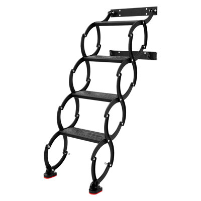 4 Steps Wall Mounted Retractable Folding Ladder