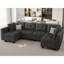 Ashbury Ivery 116.6" Wide U Shaped Linen Reversible Modular Sofa Livingroom Apartment Storage Sofa Sectional Couch-57128087