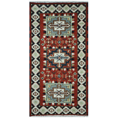 Beby One-of-a-Kind 2' X 4' New Age Wool Area Rug in Red