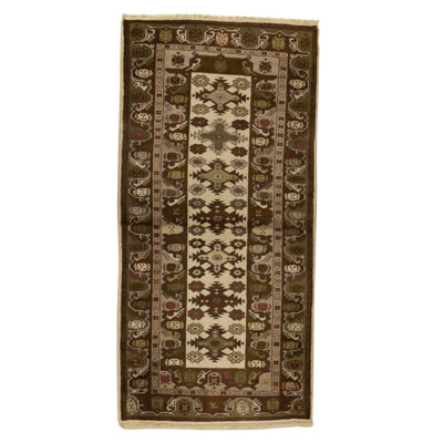Castilian Hand-Knotted High-Quality Ivory/Brown Area Rug