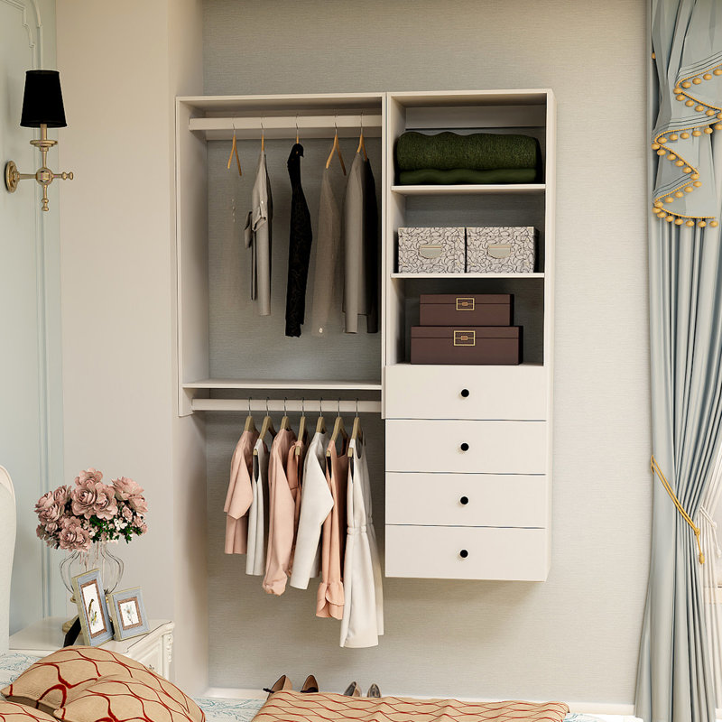 Allani 55.12'' Closet System, White