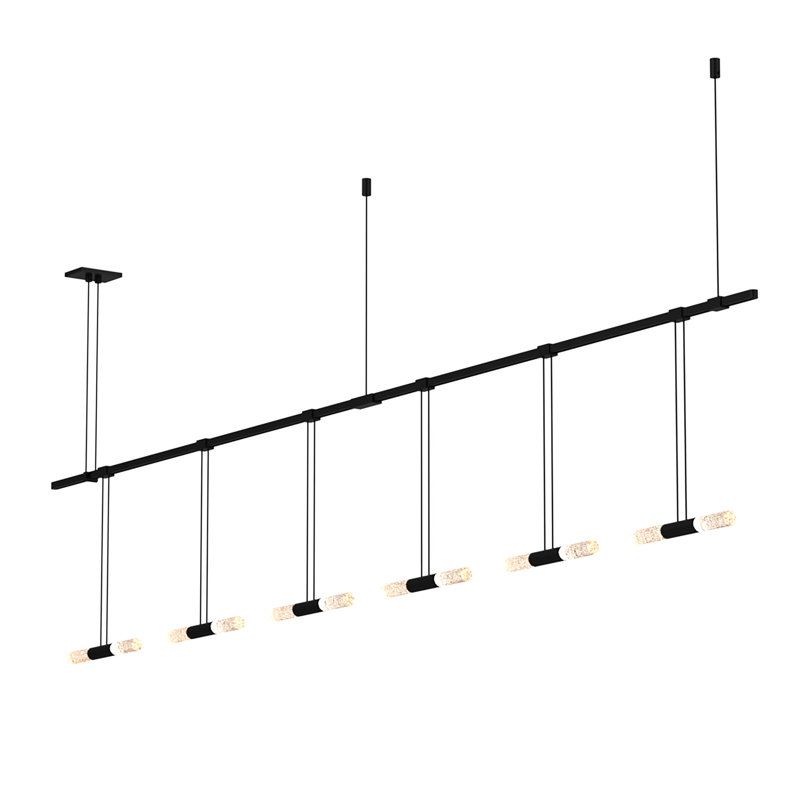Suspenders 12 - Light Dimmable LED Cylinder Chandelier