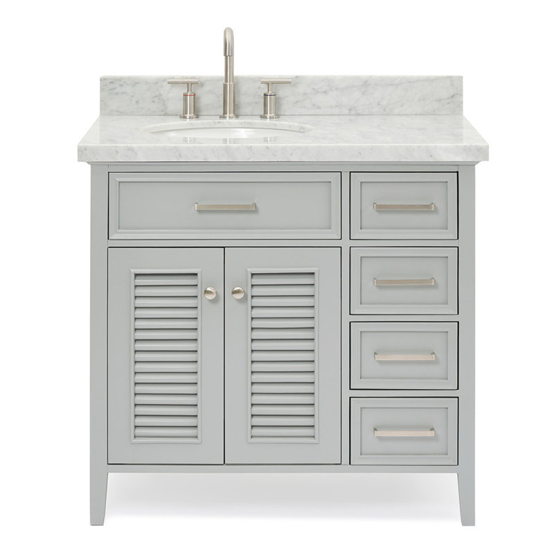 Ensemble de meuble-lavabo simple 37 po Blazier, gris