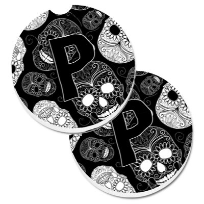 Ceramic Round 2 Piece Car Coaster Set