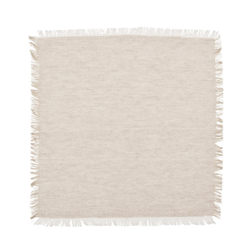 Chambray Fringe Napkin, Natural