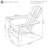 All-Weather HDPE Adirondack Chair with Drink Holder Set of 2 - Blue/Black-2055580125