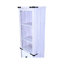 Grande tour en lin, salle de bain, salon, gris + blanc, étroit, armoire de rangement, 3 tablettes réglables, tiroir, salle de bain en bois composite blanc