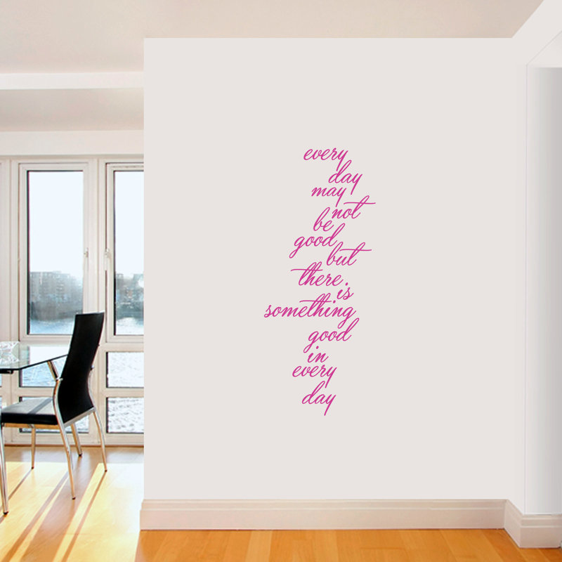 Adhésif décoratif « Something Good in Every Day », Rose vif