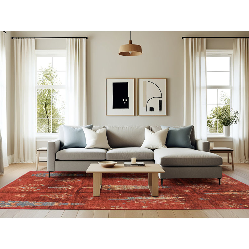 Abstract Indoor Rug, Rectangle 6' x 9'