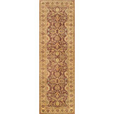 Ferehan Hand-Knotted Plum Wool Area Rug