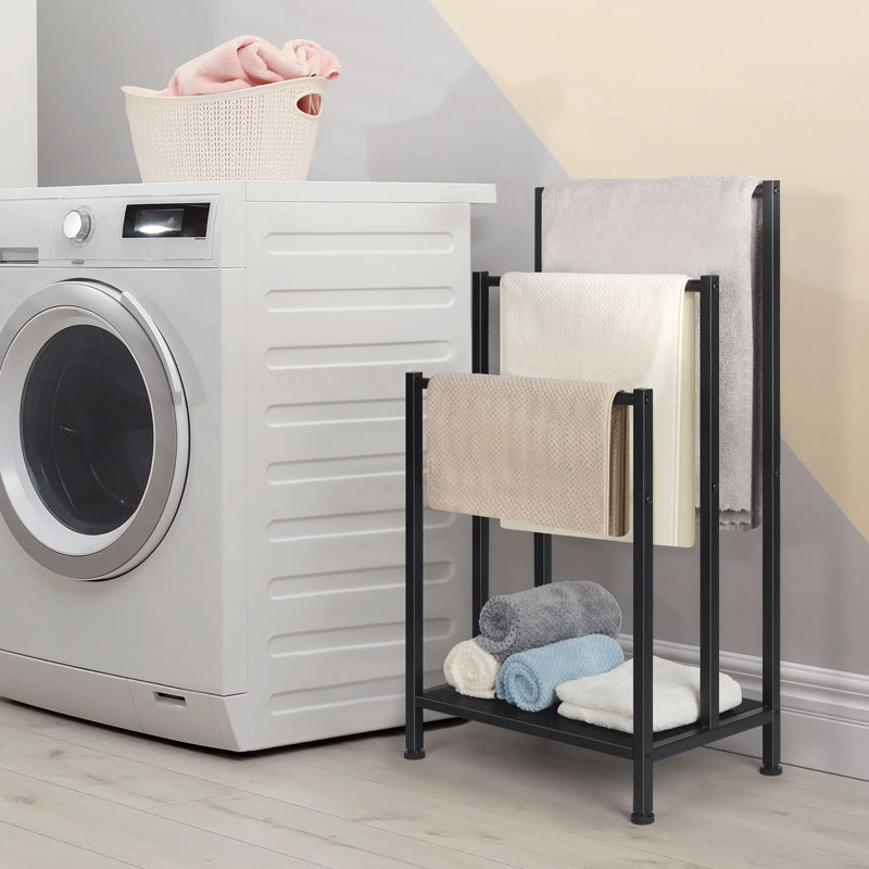 43.5 cm L Freestanding Towel Stand, Black