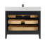 Meuble-lavabo 42 po en bois massif avec comptoir en marbre d'ingénierie 1 po, lavabo simple-106492156-106492161-121644438