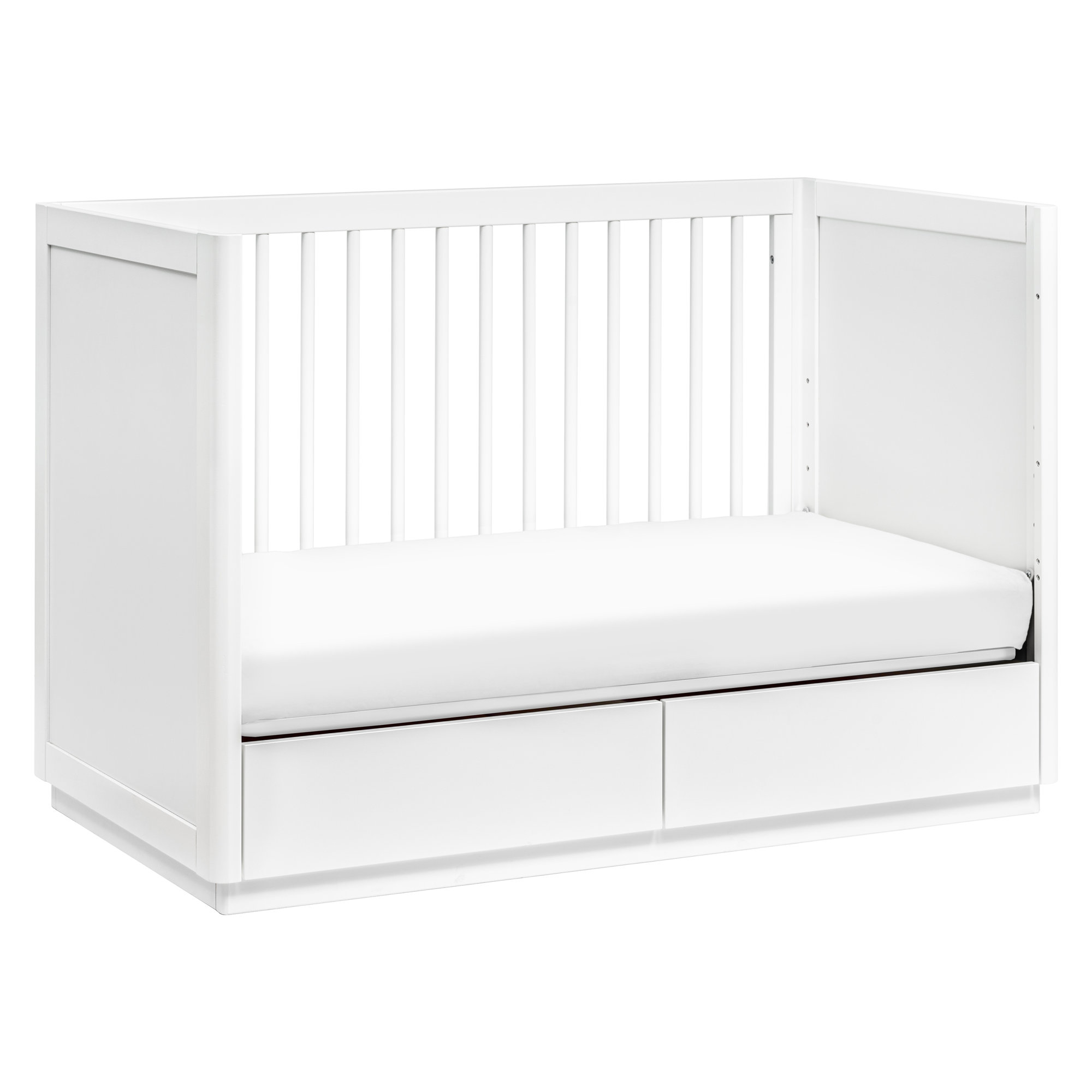 Bento 3-in-1 Convertible Crib with Storage, White