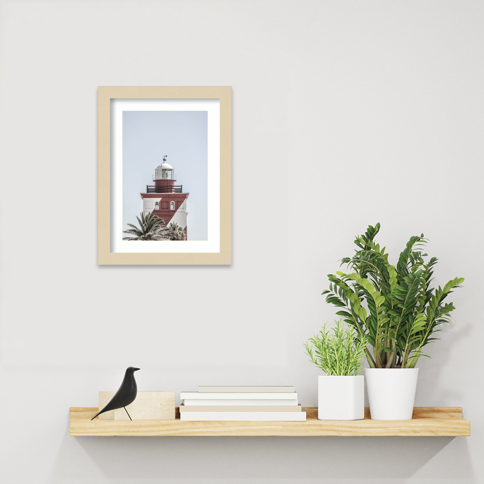 Daisey "Green Point Lighthouse" Print, Brown , 13" H x 10" W