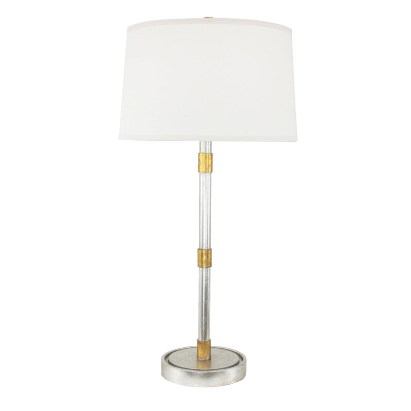Ivian Table Lamp, Antique Silver/Gold Leaf