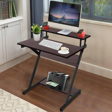 FITUEYES Computer Desk for Small Spaces, Study Writing Desk with Monitor  for Corner CD307001WB - The Home Depot